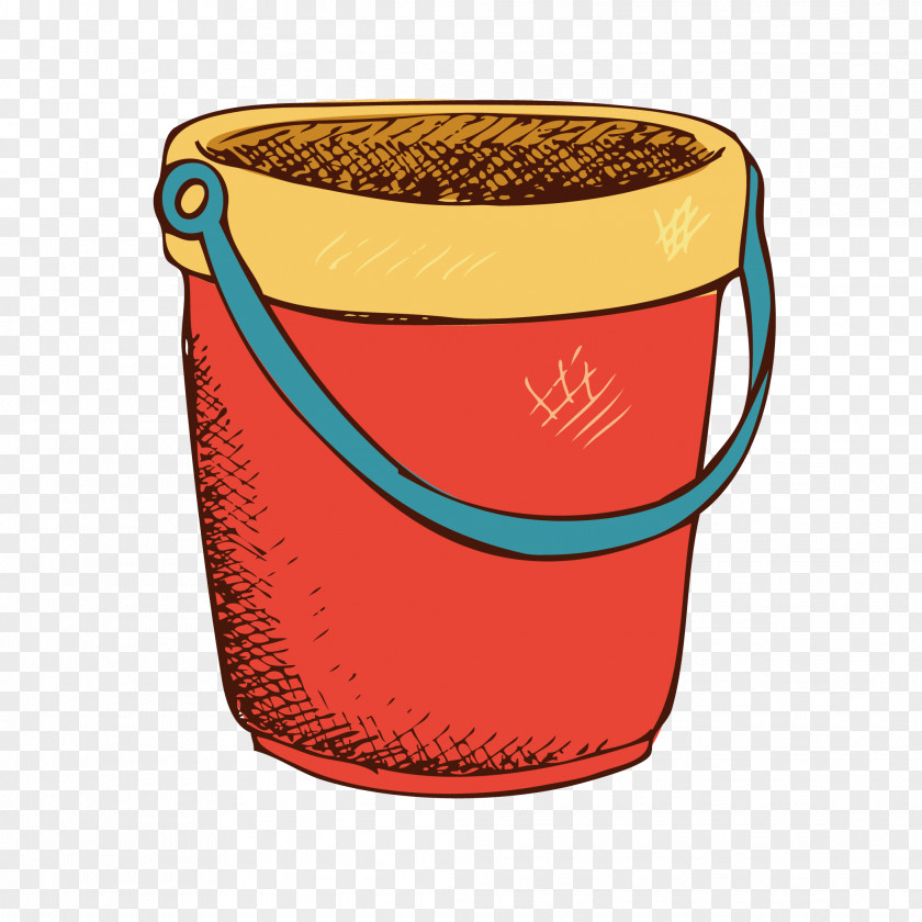 Hand-painted Food Photos Drawing Bucket PNG