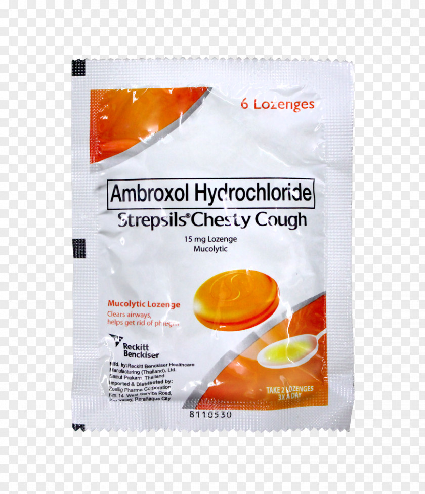 Orange Throat Lozenge Strepsils Ambroxol PNG
