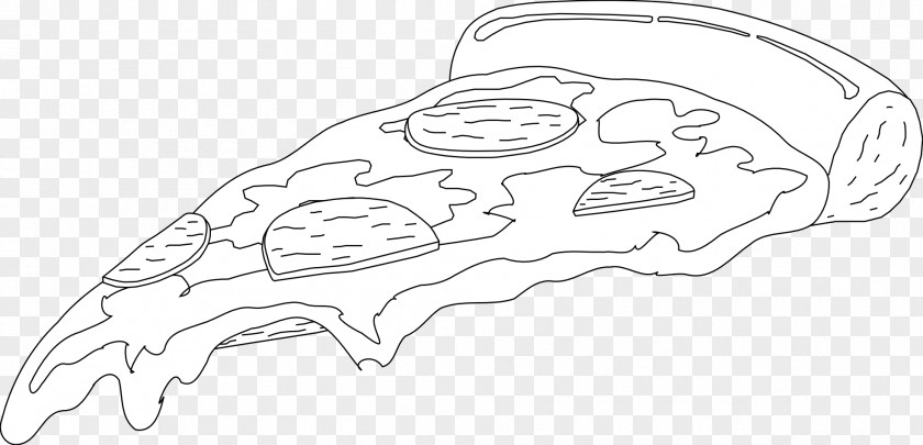 Pizza Black And White Drawing Coloring Book Sketch PNG