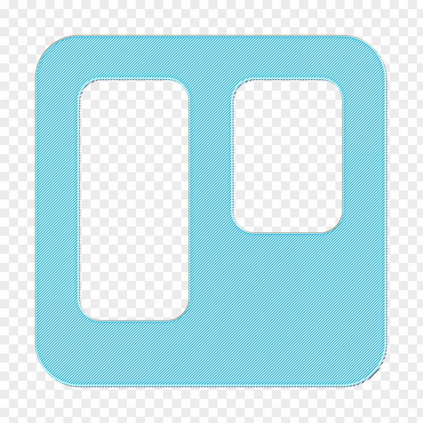 Rectangle Turquoise Line Cartoon PNG