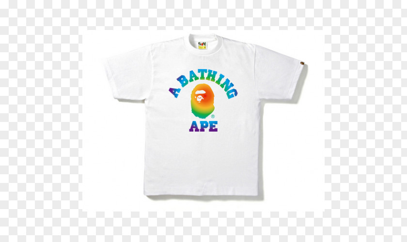 T-shirt Logo Sleeve Font A Bathing Ape PNG