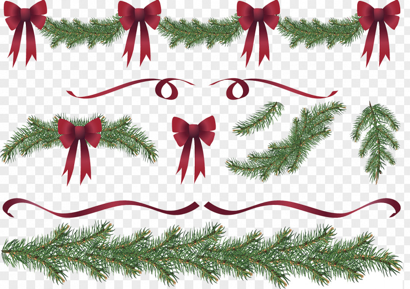 Christmas Decorations Tree Garland Wreath Clip Art PNG