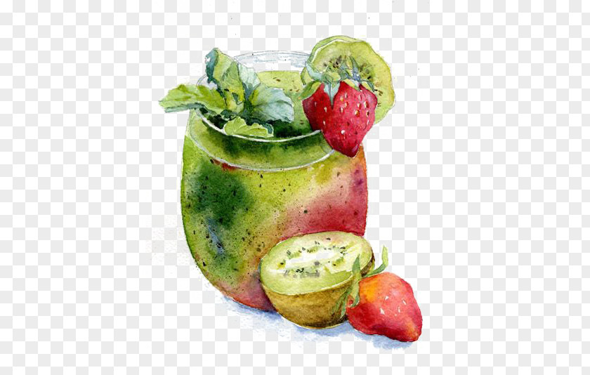 Fruit Juice Health Shake Strawberry Food Illustration PNG