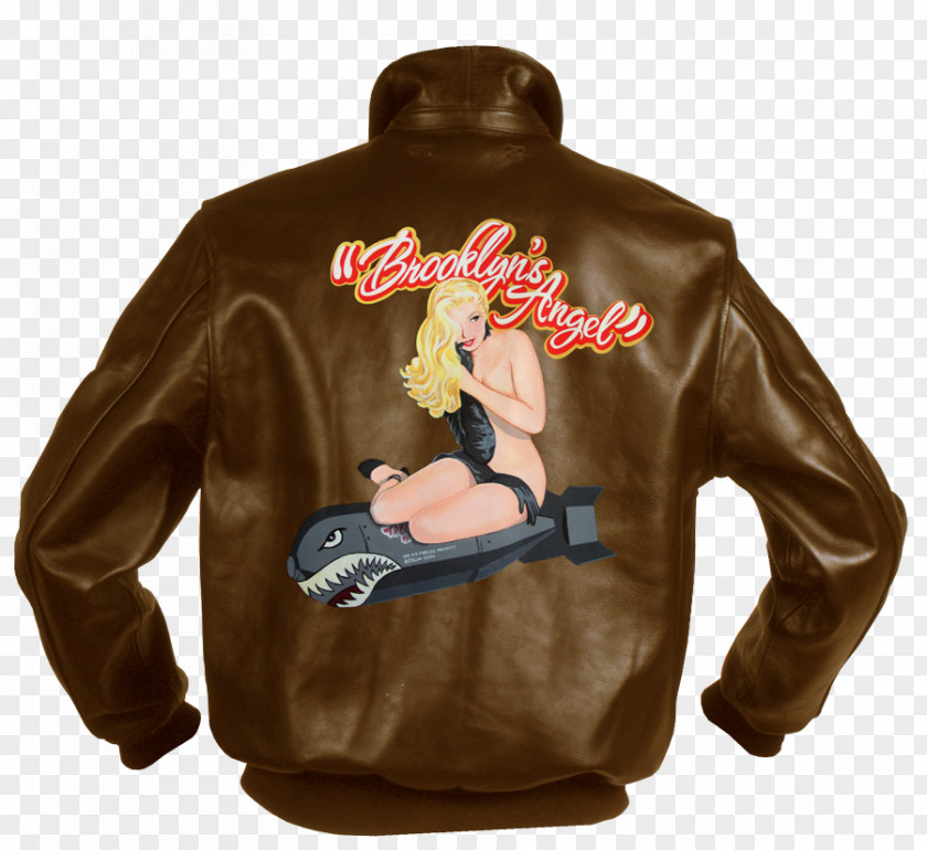 Jacket Flight Nose Art Boeing B-17 Flying Fortress Leather PNG