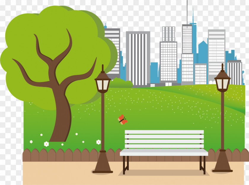 Park Cartoons Urban Cartoon Illustration PNG