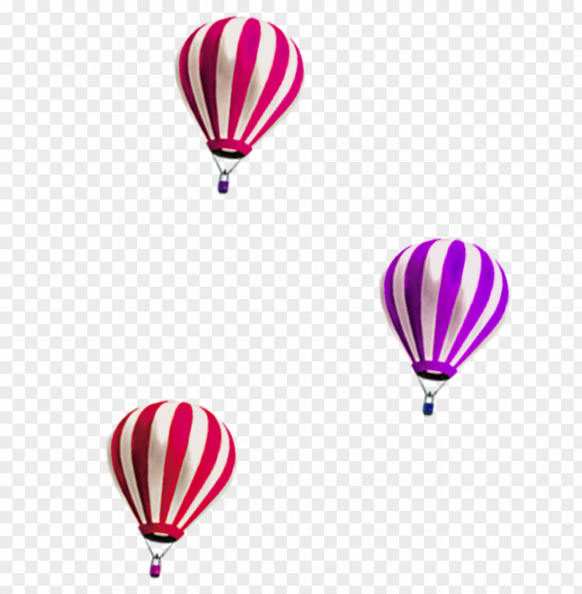 Simple Red Hot Air Balloon Decorative Pattern Clip Art PNG