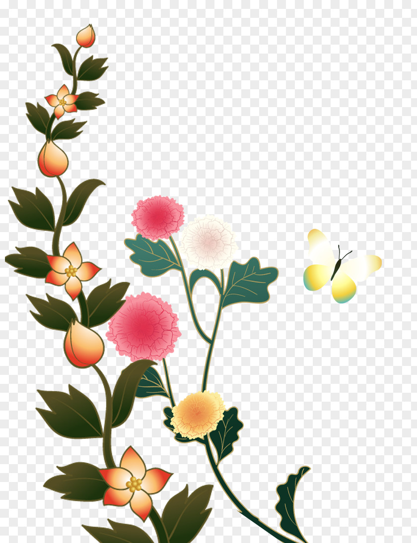 Cartoon Floral Material Flower Design Download PNG