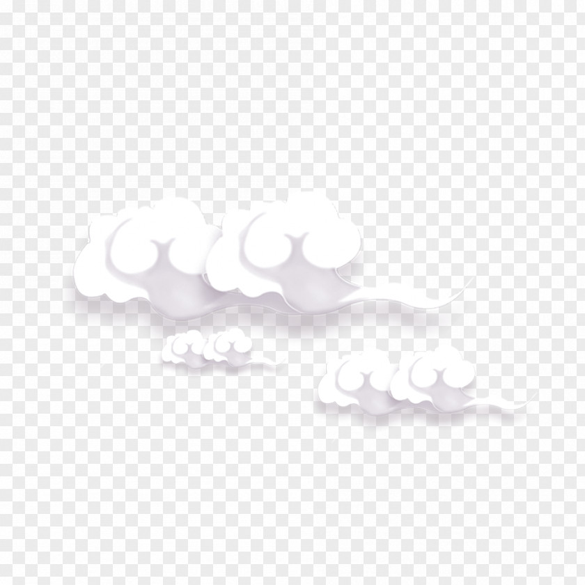 Cartoon Realistic Clouds White Pattern PNG