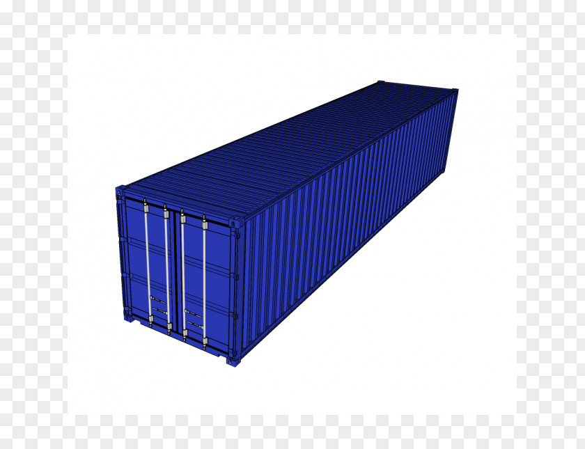 Design Shipping Container Cobalt Blue PNG