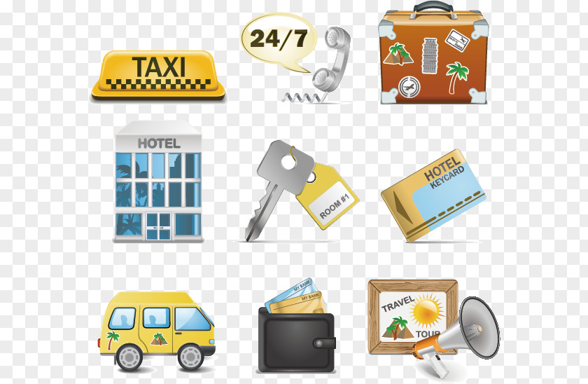 Hotels Element Vector Taxi Hotel Icon Design PNG