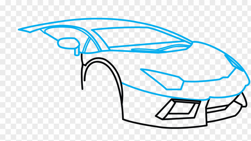 Lamborghini Aventador Sports Car Drawing PNG