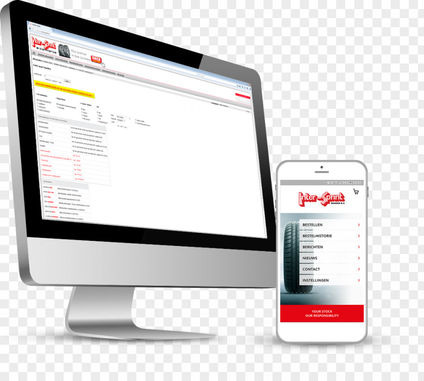 Mockup Imac Marketing Inter-Sprint Banden BV E-commerce Consultant Business PNG