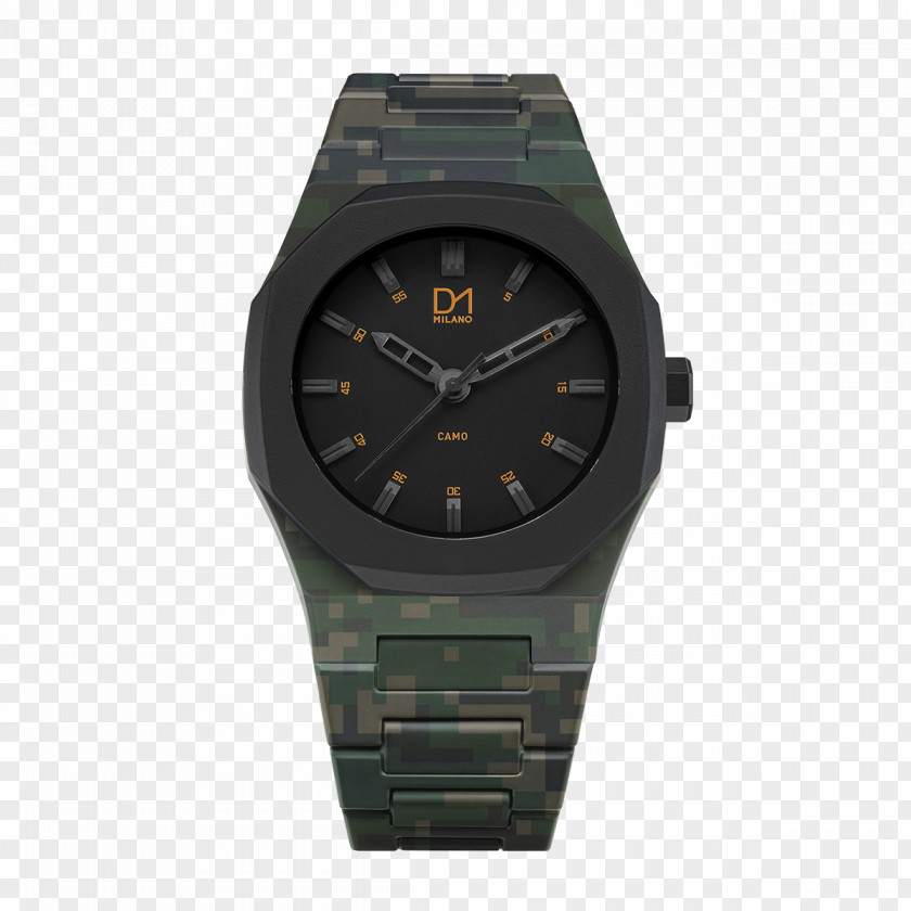 Finishing Touch Watch Strap D1 Milano Camouflage Clock PNG