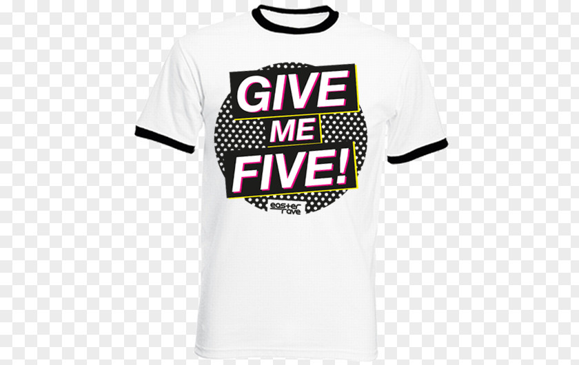 Give Me Five Ringer T-shirt Sleeve Top PNG