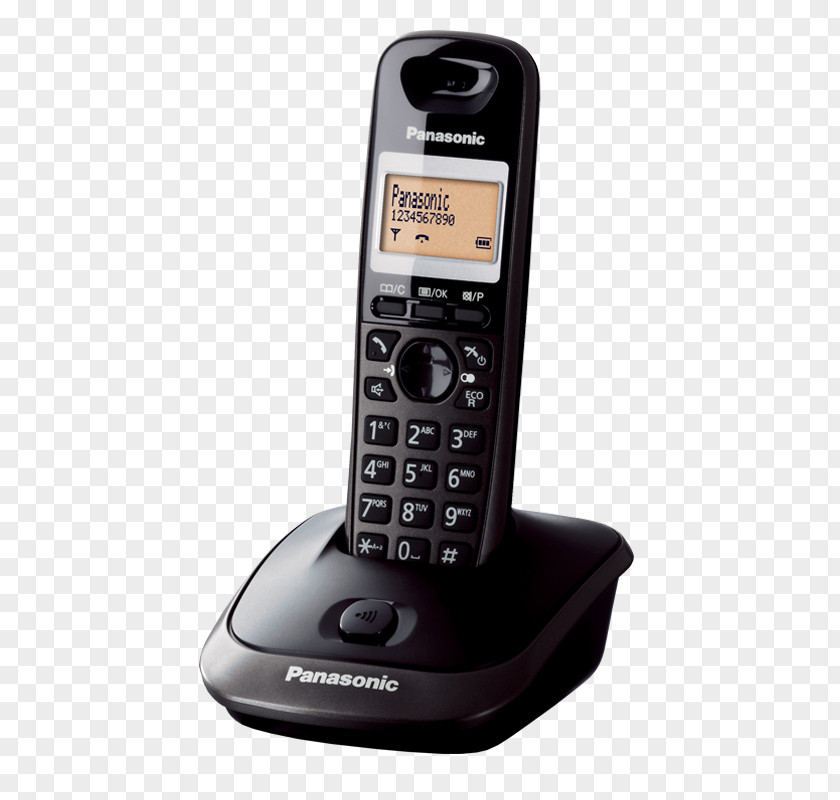 Panasonic DECT KX-TG2511PDT Black Cordless Telephone Home & Business Phones KX-TG1611SPH PNG