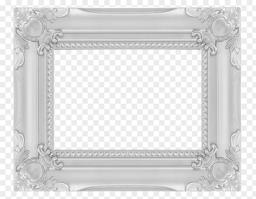 Silver Picture Frames Rectangle PNG