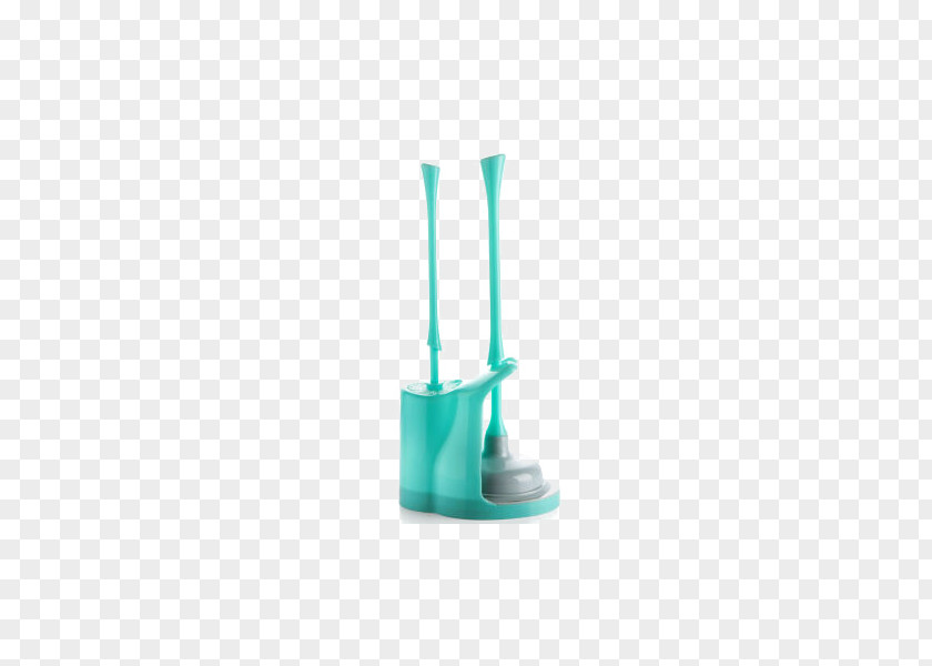 Simple Home Thickened Skin Blue Plastic Toilet Brush Green Turquoise Pattern PNG