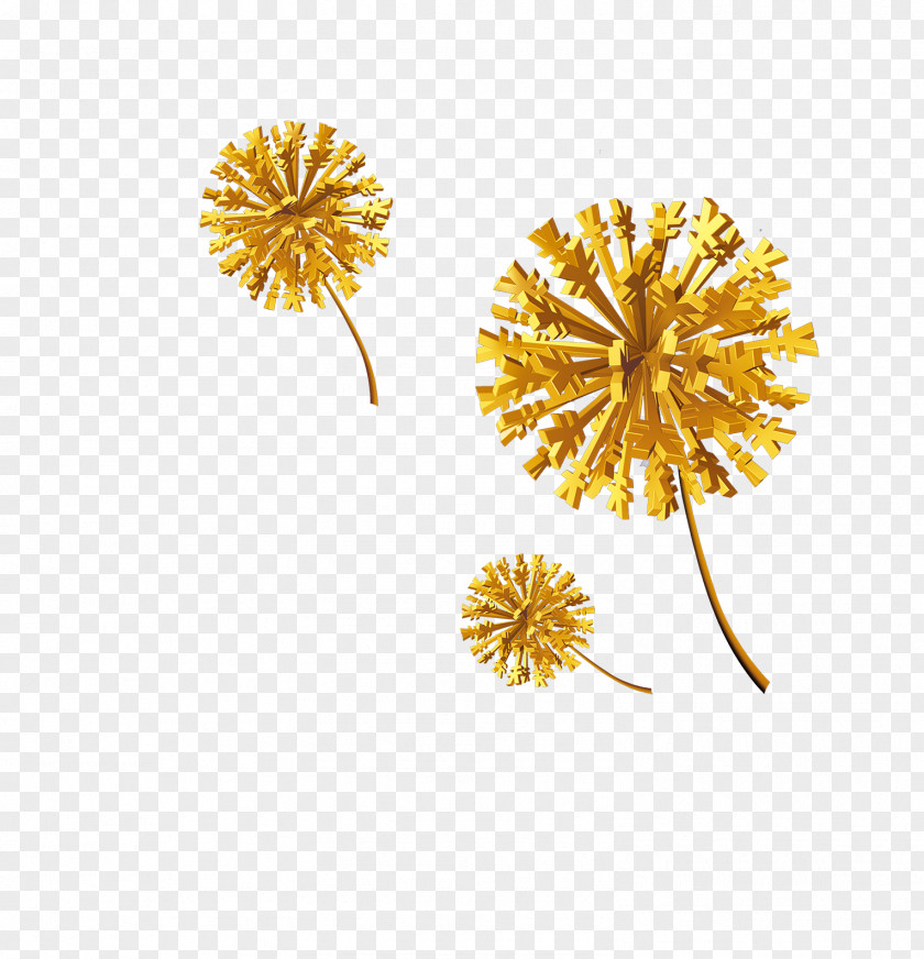 Gold Dandelion Download PNG