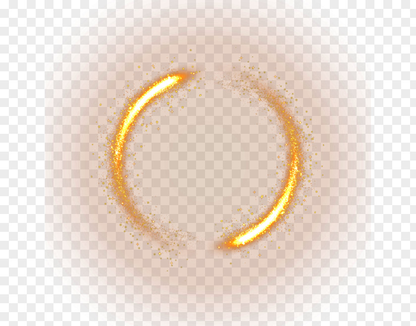 Golden Circle Of Flame Light Clip Art PNG