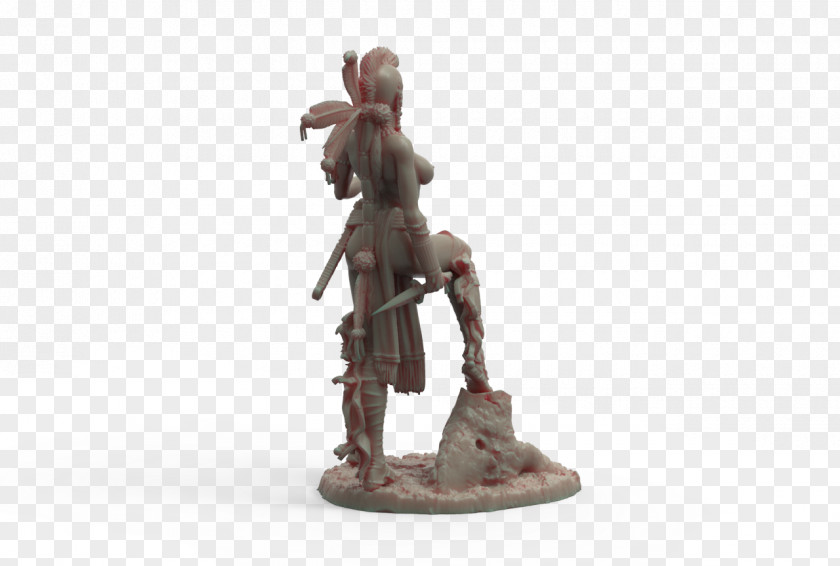 Woman Warrior Figurine Miniature Figure Toy Soldier Sculpture Bordeaux PNG