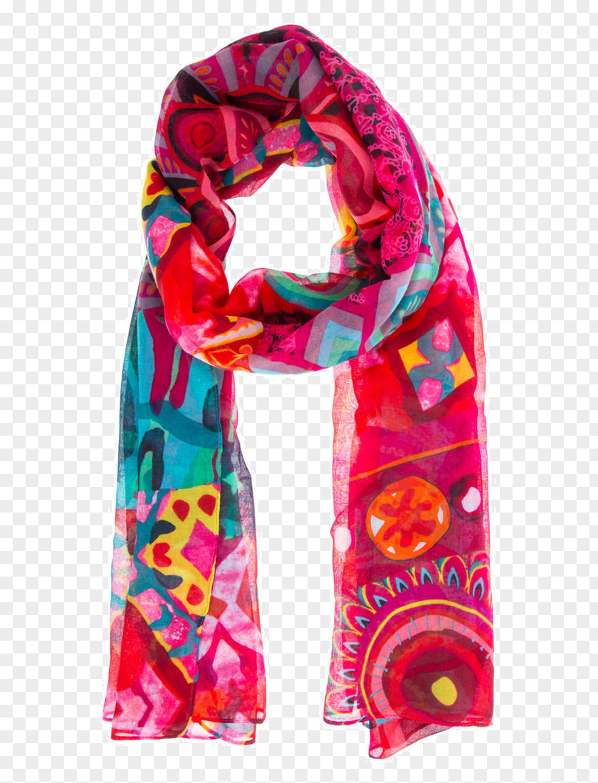 Dafiti Scarf Magenta Black Blue Clothing PNG