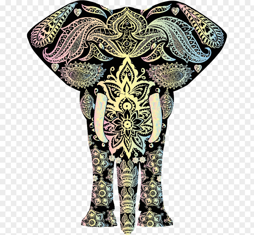 Decorative Pattern Save The Elephants Ornament PNG
