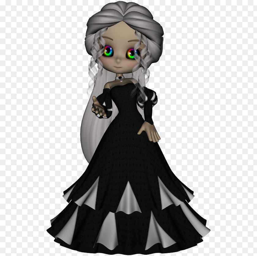 Faery Brown Hair Gown Character PNG