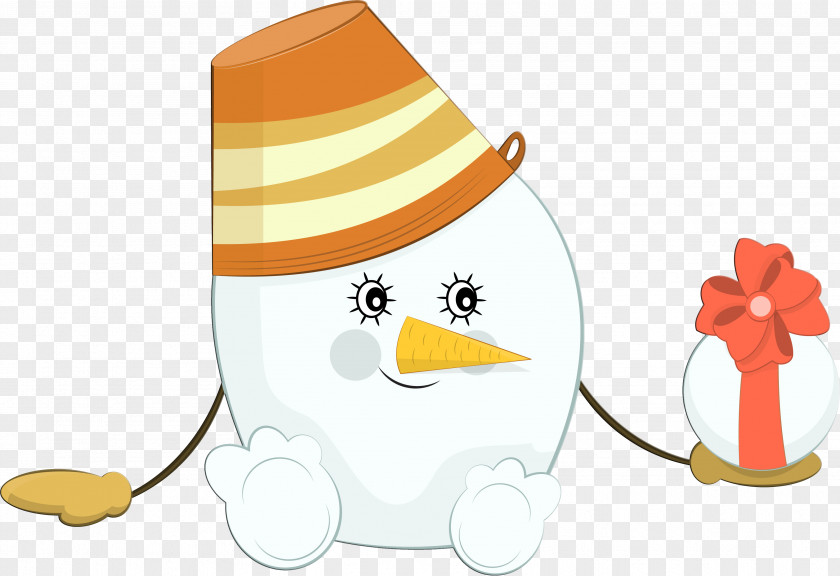 Snowman Cartoon Party Hat Clip Art PNG