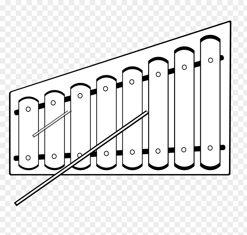 Xylophone Pictures Black And White Marimba Musical Instrument Clip Art PNG