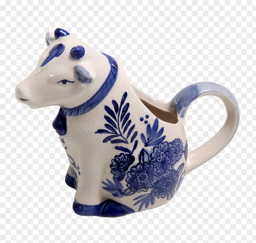 Cow's Milk Delftware Mug Ceramic Creamer PNG