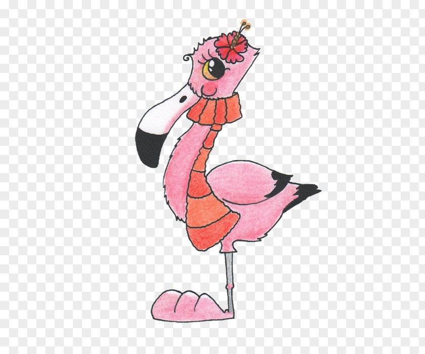Flamingo Watercolor Costume Design Beak Pink M Clip Art PNG
