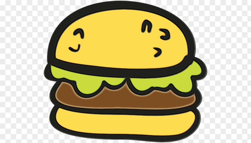 Happy Hamburger Junk Food Cartoon PNG