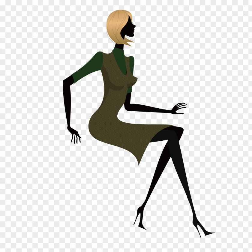 Short Hair Woman Illustration PNG