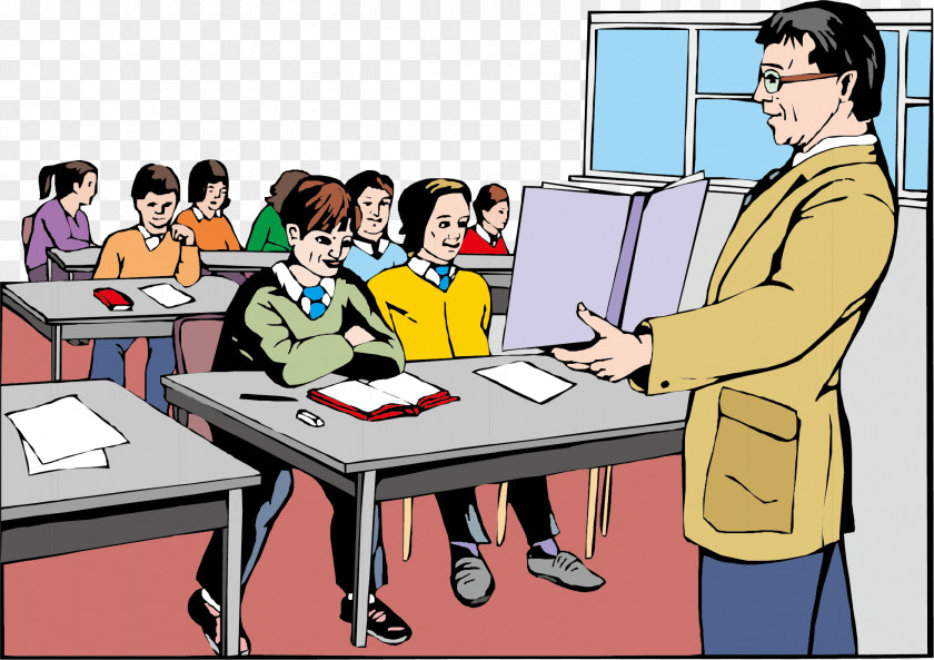 Teacher Element Student Classroom School Clip Art PNG