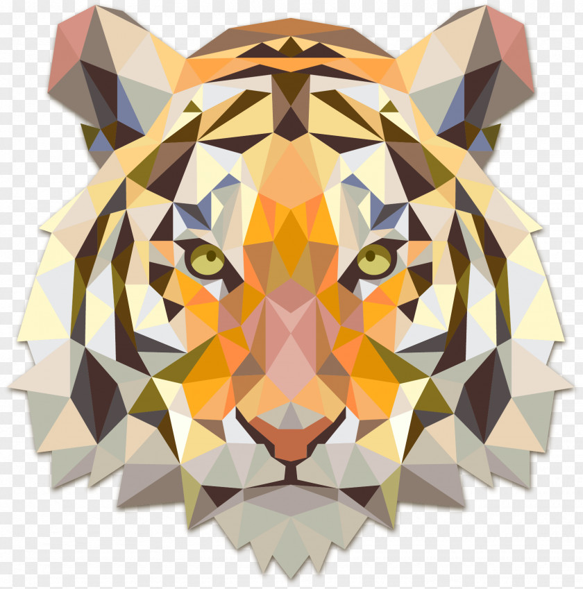 Tiger Geometry Lion T-shirt Felidae Bengal PNG