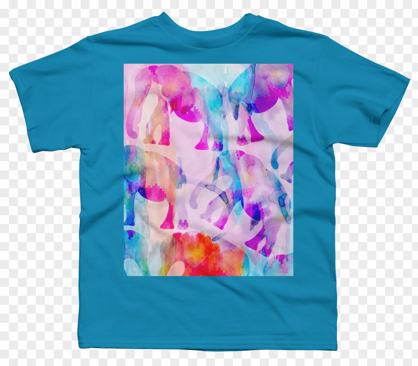 Elephant Watercolor T-shirt Hoodie Clothing Collar PNG