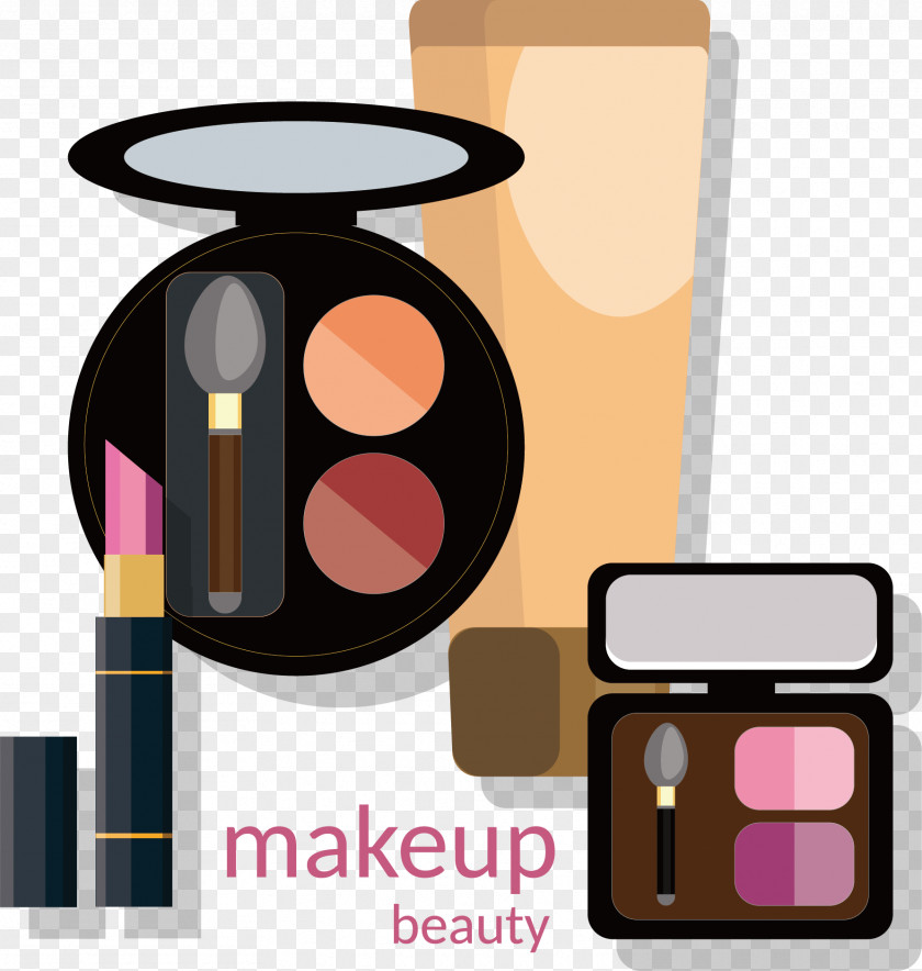 Vector Hand-painted Eye Shadow Cosmetics Make-up Artist Lip Liner Illustration PNG