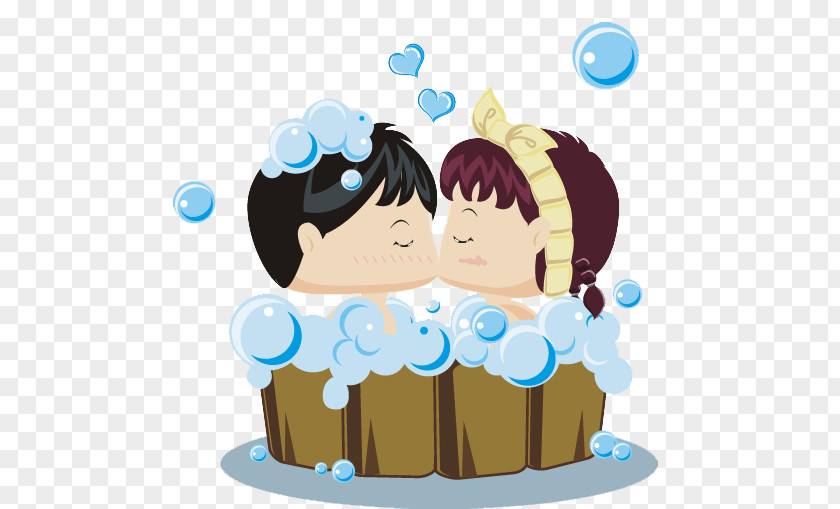 A Bath Couple Bathing Bathtub PNG