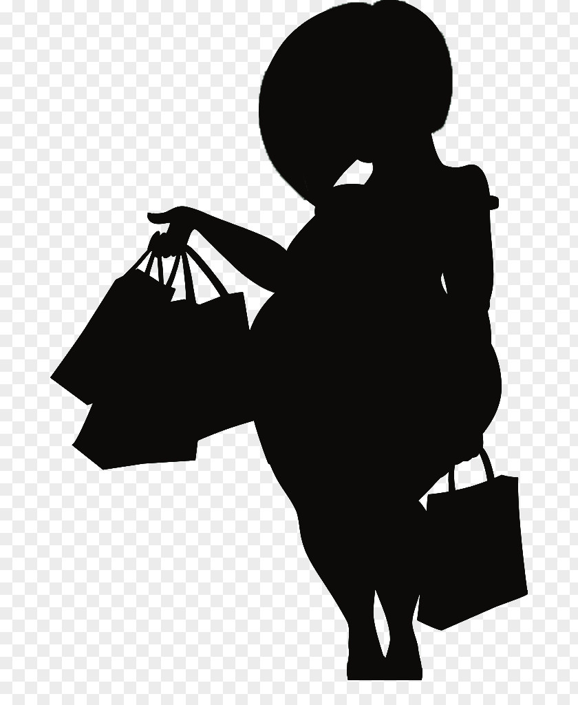 Black Silhouette Cartoon Woman With Short Hair Clips PNG