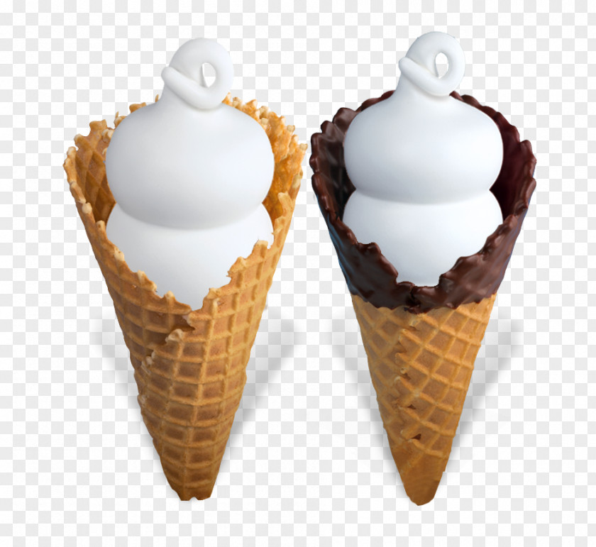 Ice Cream Cones Waffle Chocolate Brownie PNG