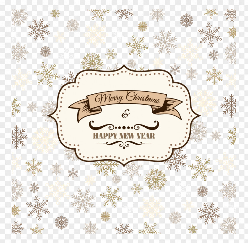 Retro Flat Snowflake Background Icon PNG