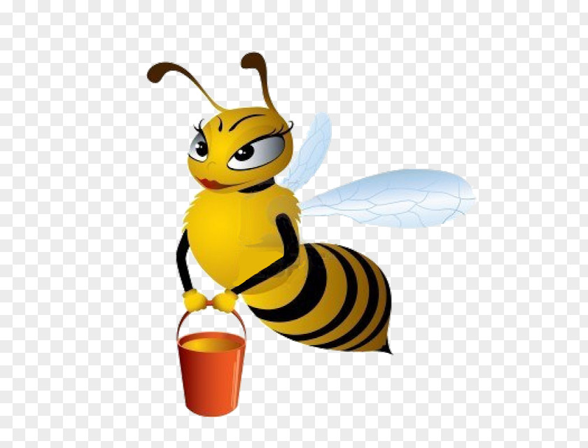 Bee Honey Vector Graphics Image Illustration PNG