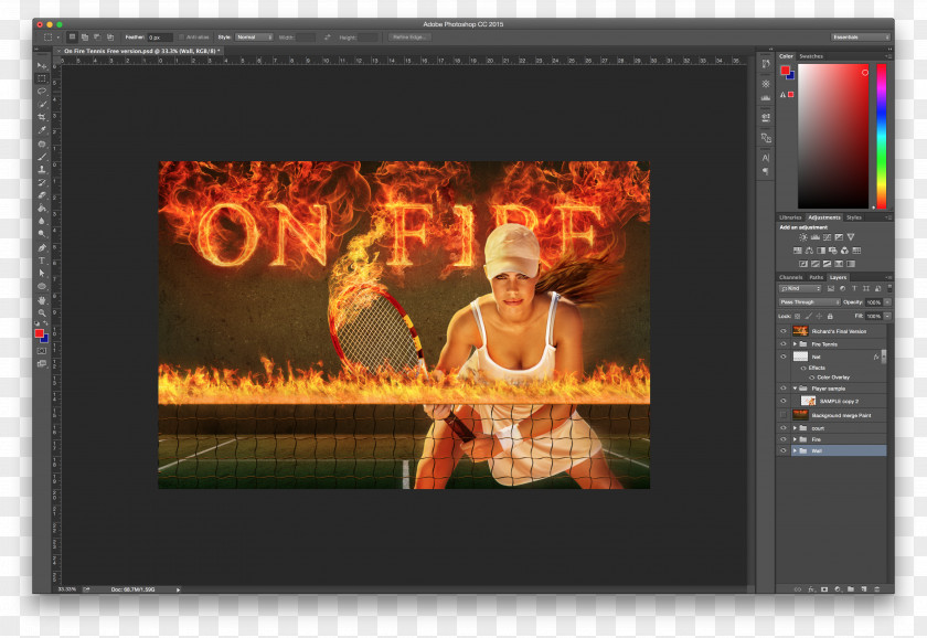 Kanye West Hd Fire Fan Tennis Description Heat PNG