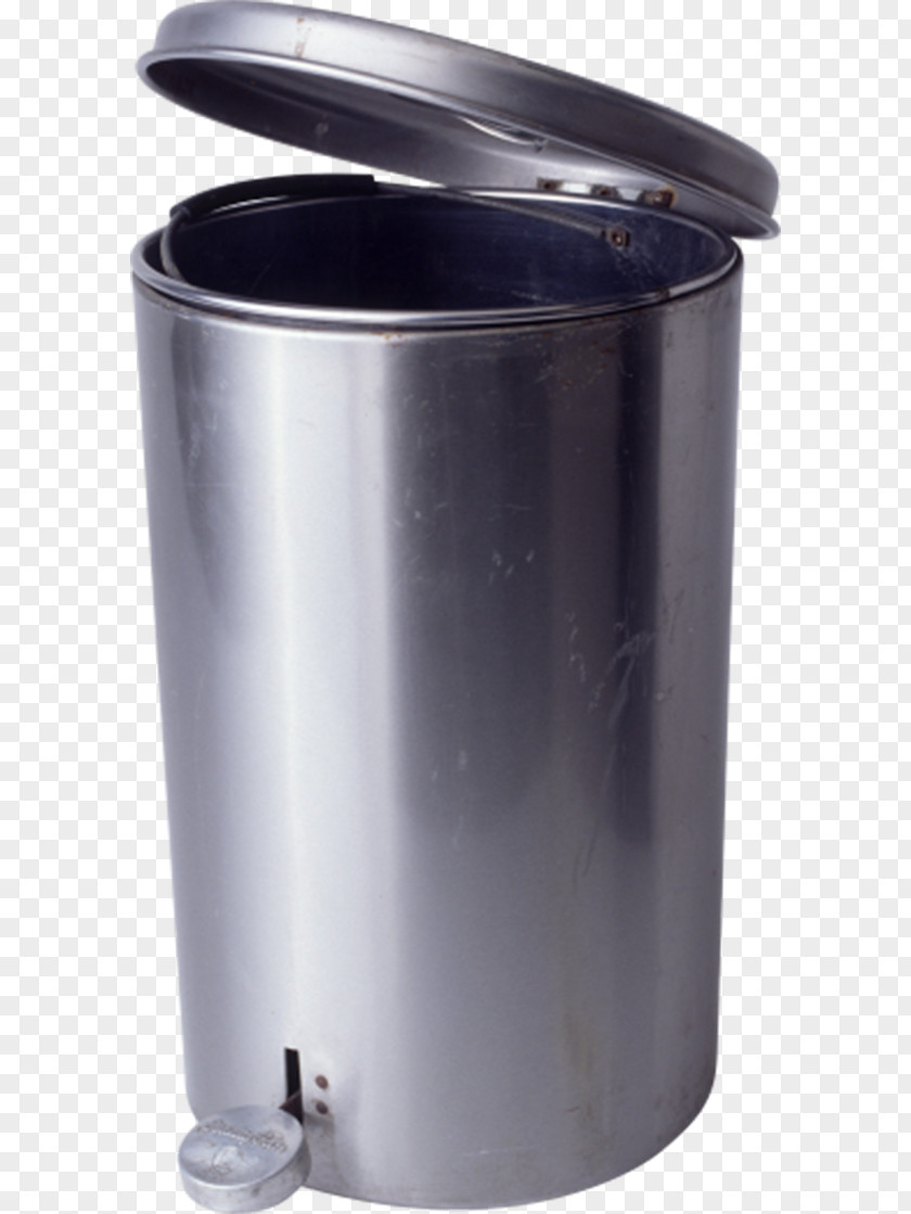 Metal Trash Can Bucket Waste Container Lid PNG