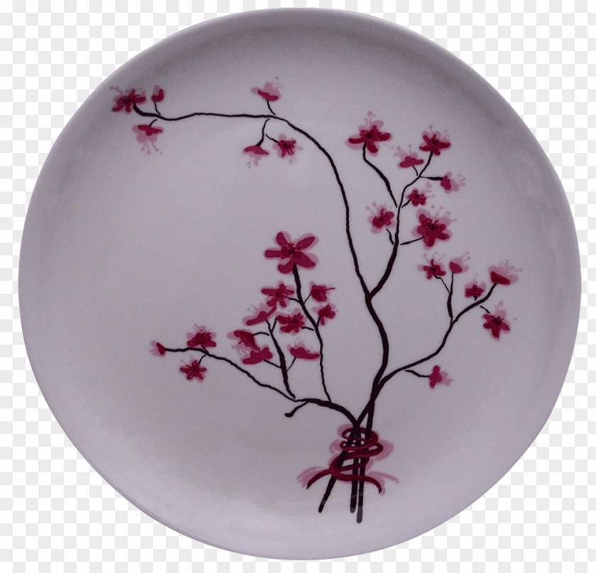 Plate Tea Cherry Blossom Porcelain Mug PNG