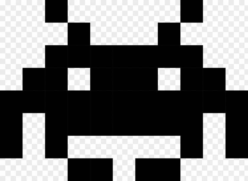 Black Background Space Invaders Pac-Man Arcade Game Clip Art PNG