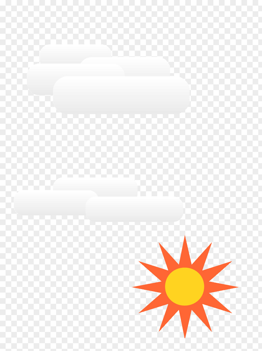 Cloud And Sun Line Angle PNG