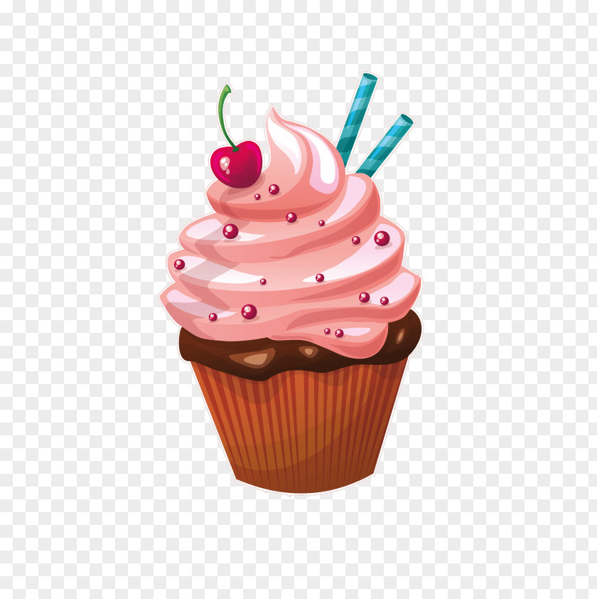 Cupcakes Vector & Muffins Frosting Icing Birthday Cake PNG