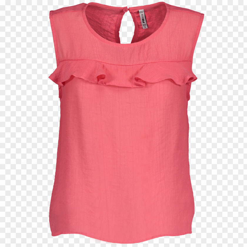 Dress Blouse Sleeveless Shirt Shoulder Pink M PNG
