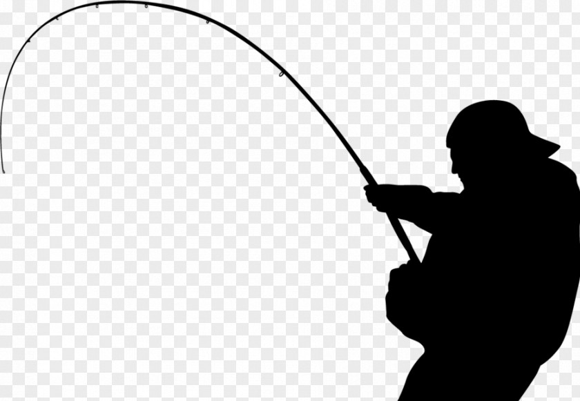 Fishing Pole Tackle Silhouette Angling Walleye PNG